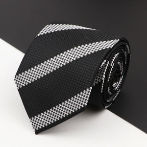 New Men's Classic Luxury Tie 8cm Striped Paisley Plaid All-Match Jacquard Necktie For Business Wedding Prom Daily Wear Accessory