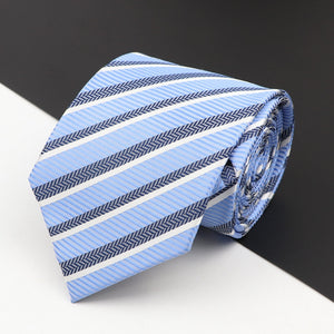 New Men's Classic Luxury Tie 8cm Striped Paisley Plaid All-Match Jacquard Necktie For Business Wedding Prom Daily Wear Accessory