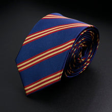 Load image into Gallery viewer, Stylish Men&#39;s Stripe Necktie College Style Red Navy Blue Green Multi-color Twill Cosplay Party Business Wedding Trendy Neck Ties