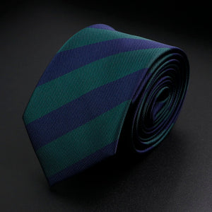 Stylish Men's Stripe Necktie College Style Red Navy Blue Green Multi-color Twill Cosplay Party Business Wedding Trendy Neck Ties