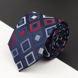 New Men's Classic Luxury Tie 8cm Striped Paisley Plaid All-Match Jacquard Necktie For Business Wedding Prom Daily Wear Accessory