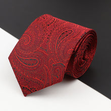 Load image into Gallery viewer, New Men&#39;s Classic Luxury Tie 8cm Striped Paisley Plaid All-Match Jacquard Necktie For Business Wedding Prom Daily Wear Accessory