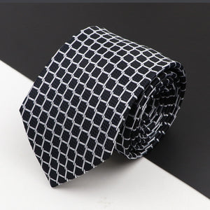 New Men's Classic Luxury Tie 8cm Striped Paisley Plaid All-Match Jacquard Necktie For Business Wedding Prom Daily Wear Accessory