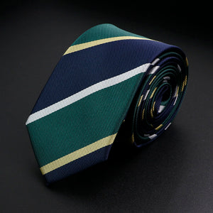 Stylish Men's Stripe Necktie College Style Red Navy Blue Green Multi-color Twill Cosplay Party Business Wedding Trendy Neck Ties