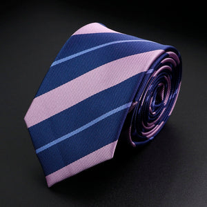 Stylish Men's Stripe Necktie College Style Red Navy Blue Green Multi-color Twill Cosplay Party Business Wedding Trendy Neck Ties