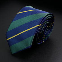 Load image into Gallery viewer, Stylish Men&#39;s Stripe Necktie College Style Red Navy Blue Green Multi-color Twill Cosplay Party Business Wedding Trendy Neck Ties