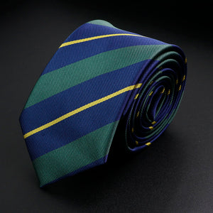 Stylish Men's Stripe Necktie College Style Red Navy Blue Green Multi-color Twill Cosplay Party Business Wedding Trendy Neck Ties