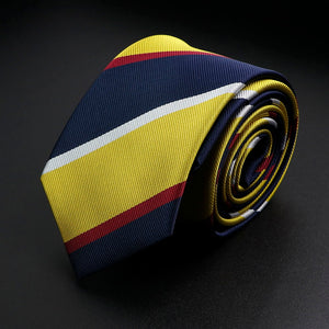 Stylish Men's Stripe Necktie College Style Red Navy Blue Green Multi-color Twill Cosplay Party Business Wedding Trendy Neck Ties