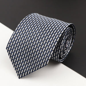 New Men's Classic Luxury Tie 8cm Striped Paisley Plaid All-Match Jacquard Necktie For Business Wedding Prom Daily Wear Accessory