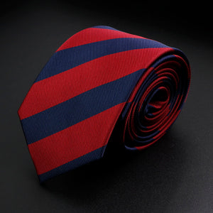 Stylish Men's Stripe Necktie College Style Red Navy Blue Green Multi-color Twill Cosplay Party Business Wedding Trendy Neck Ties