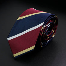 Load image into Gallery viewer, Stylish Men&#39;s Stripe Necktie College Style Red Navy Blue Green Multi-color Twill Cosplay Party Business Wedding Trendy Neck Ties