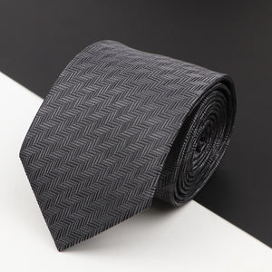 New Men's Classic Luxury Tie 8cm Striped Paisley Plaid All-Match Jacquard Necktie For Business Wedding Prom Daily Wear Accessory