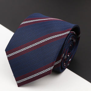 New Men's Classic Luxury Tie 8cm Striped Paisley Plaid All-Match Jacquard Necktie For Business Wedding Prom Daily Wear Accessory