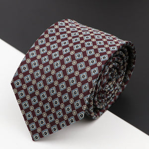 New Men's Classic Luxury Tie 8cm Striped Paisley Plaid All-Match Jacquard Necktie For Business Wedding Prom Daily Wear Accessory