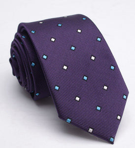 Men Tie Jacquard Skinny Ties for Men Wedding Dress Necktie Fashion Plaid Cravate Business Slim Neck Tie Gift Shirt Accessories