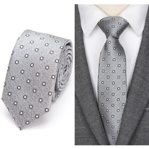 Mens Ties Fashion Jacquard Skinny Tie for Men Wedding Formal Dress Necktie Plaid Cravate Business Neck Tie Gift Accessories