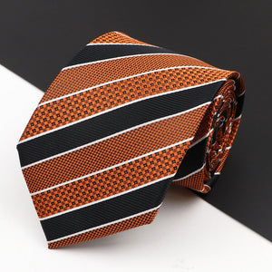 New Men's Classic Luxury Tie 8cm Striped Paisley Plaid All-Match Jacquard Necktie For Business Wedding Prom Daily Wear Accessory