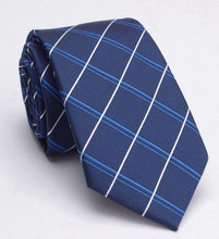 Load image into Gallery viewer, Men Tie Jacquard Skinny Ties for Men Wedding Dress Necktie Fashion Plaid Cravate Business Slim Neck Tie Gift Shirt Accessories