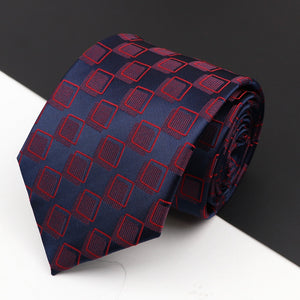 New Men's Classic Luxury Tie 8cm Striped Paisley Plaid All-Match Jacquard Necktie For Business Wedding Prom Daily Wear Accessory