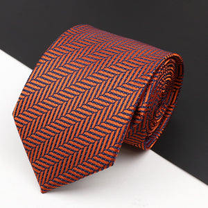 New Men's Classic Luxury Tie 8cm Striped Paisley Plaid All-Match Jacquard Necktie For Business Wedding Prom Daily Wear Accessory