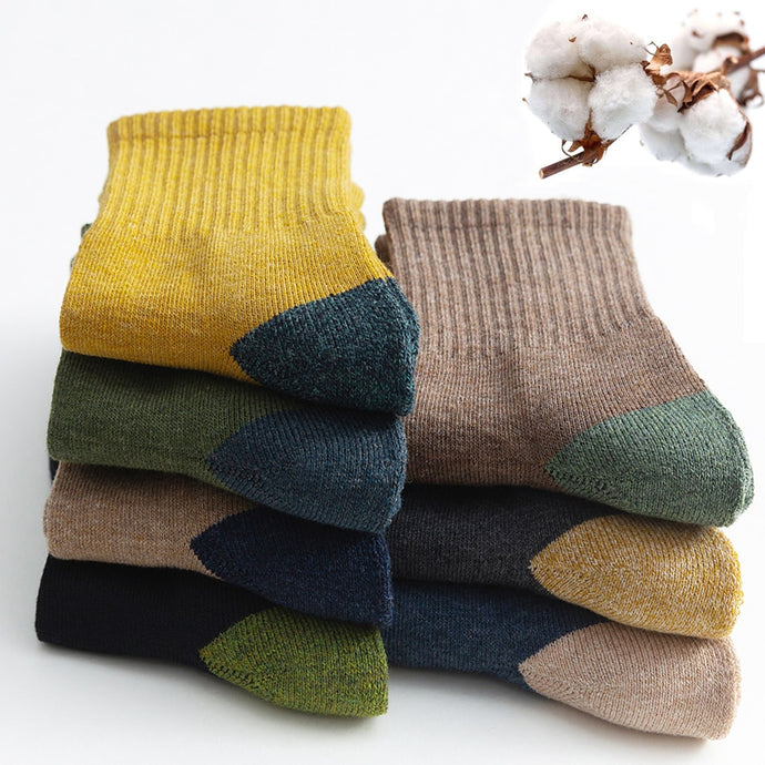 2020 New Japanese Harajuku Socks Autumn Winter Warm Men's Socks Thicke Terry Breathable High Quality Casual Business Socks Male