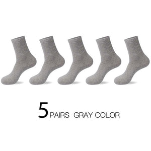 HSS 2021 High Quality Casual Men's Business Socks Summer Winter Cotton Socks Quick Drying Black White Long Sock Plus Size US7-14