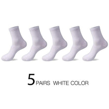 Load image into Gallery viewer, HSS 2021 High Quality Casual Men&#39;s Business Socks Summer Winter Cotton Socks Quick Drying Black White Long Sock Plus Size US7-14