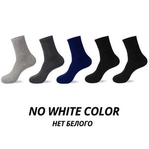 HSS 2021 High Quality Casual Men's Business Socks Summer Winter Cotton Socks Quick Drying Black White Long Sock Plus Size US7-14