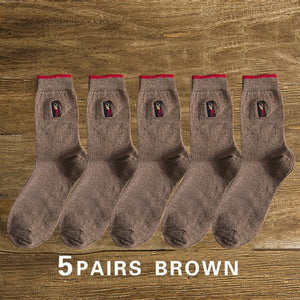 5 pairs High Quality Embroidery Men's Cotton Socks For Male  Business Brand  Deodorant Dress socks men's Outdoor Baseball Socks